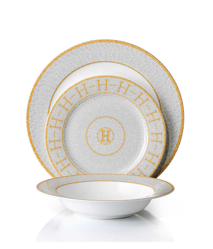 סט צלחות 18 חלקים – פורצלן דק ואיכותי HELENA GOLD FINE BONE CHINA – דגם ישן