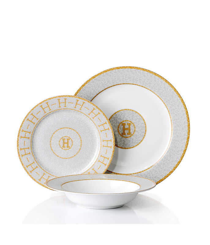 סט צלחות 18 חלקים – פורצלן דק ואיכותי HELENA GOLD FINE BONE CHINA – דגם ישן